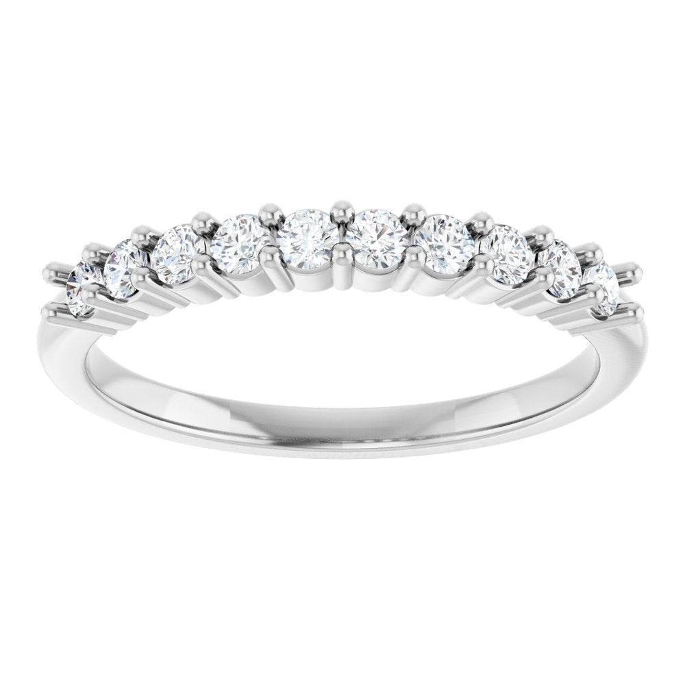 14K White Gold 1/4 CTW Natural Diamond 10-Year Anniversary Band
