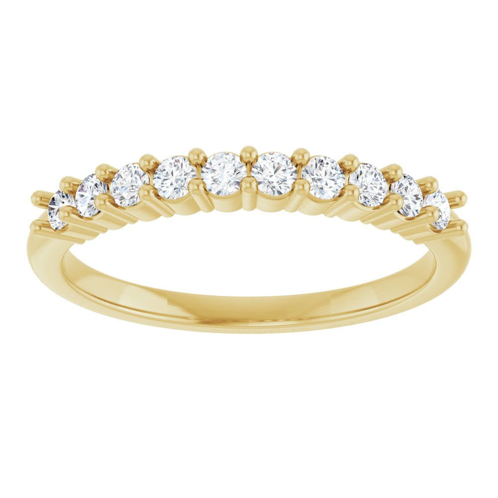 14K Yellow Gold 1/3 CTW Lab-Grown Diamond 10-Year Anniversary Band