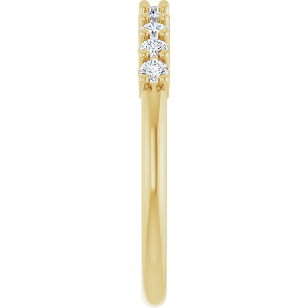 14K Yellow Gold 1/3 CTW Lab-Grown Diamond 10-Year Anniversary Band