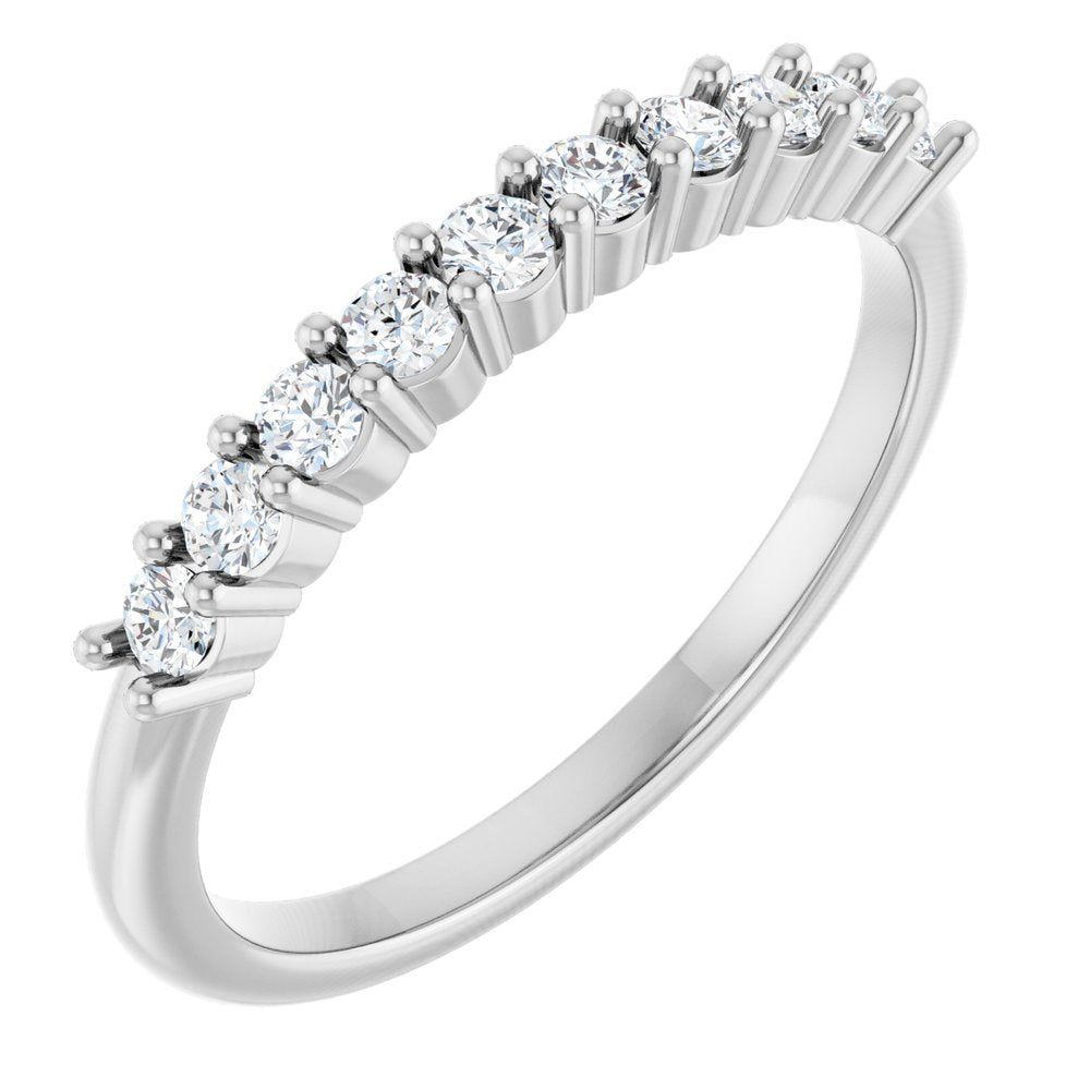 Platinum 1/4 CTW Natural Diamond 10-Year Anniversary Band