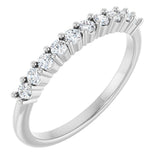 Platinum 1/4 CTW Natural Diamond 10-Year Anniversary Band