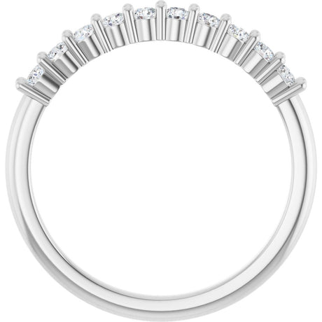 Platinum 1/4 CTW Natural Diamond 10-Year Anniversary Band