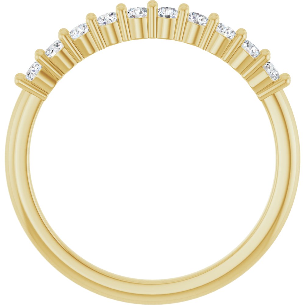 14K Yellow Gold 1/3 CTW Lab-Grown Diamond 10-Year Anniversary Band