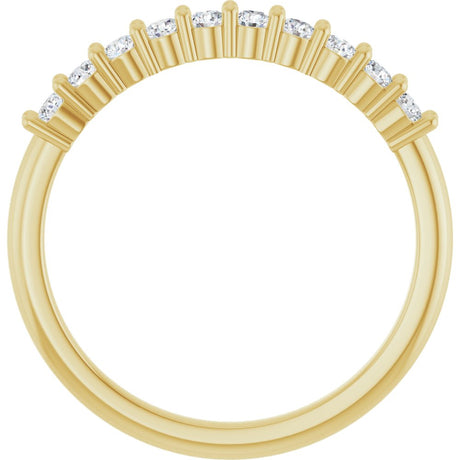 14K Yellow Gold 1/3 CTW Lab-Grown Diamond 10-Year Anniversary Band