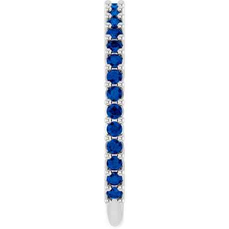 14K White Gold Natural Blue Sapphire 30-Year Anniversary Band