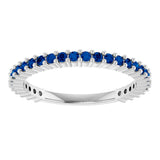 14K White Gold Natural Blue Sapphire 30-Year Anniversary Band