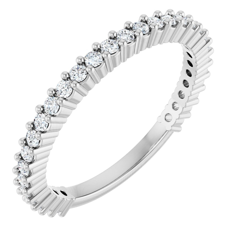 14K White Gold 3/8 CTW Natural Diamond 30-Year Anniversary Band