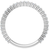 14K White Gold 3/8 CTW Natural Diamond 30-Year Anniversary Band