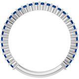14K White Gold Natural Blue Sapphire 30-Year Anniversary Band
