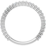 14K White Gold 3/8 CTW Natural Diamond 30-Year Anniversary Band