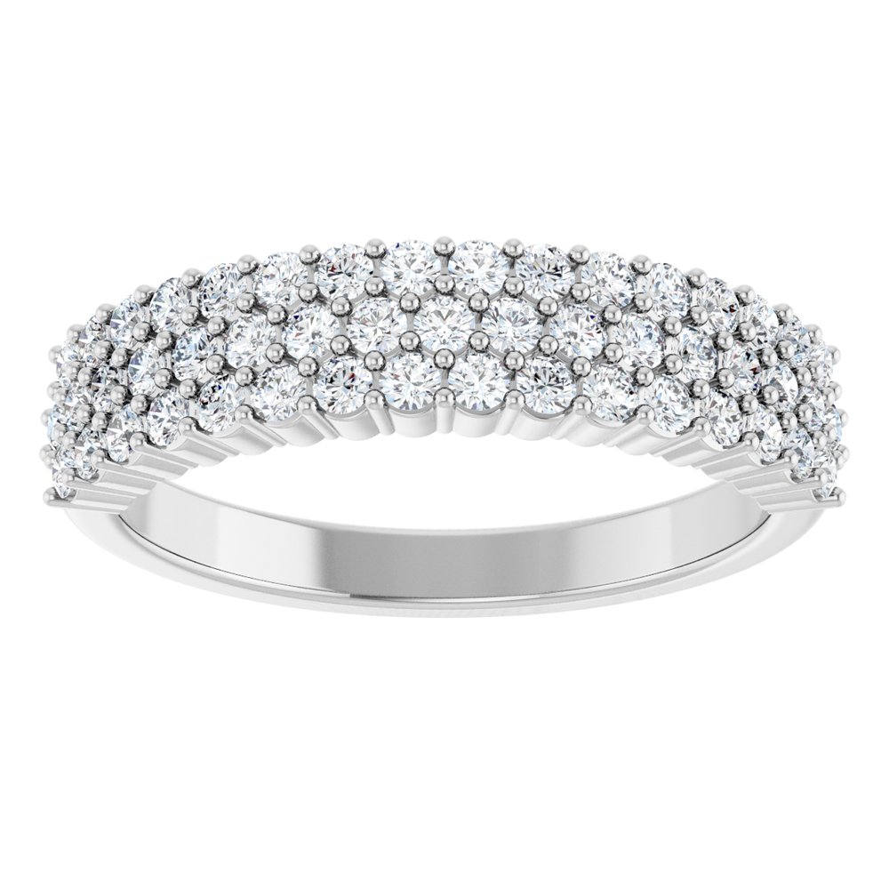 14K White 5/8 CTW Lab-Grown Diamond Anniversary Band