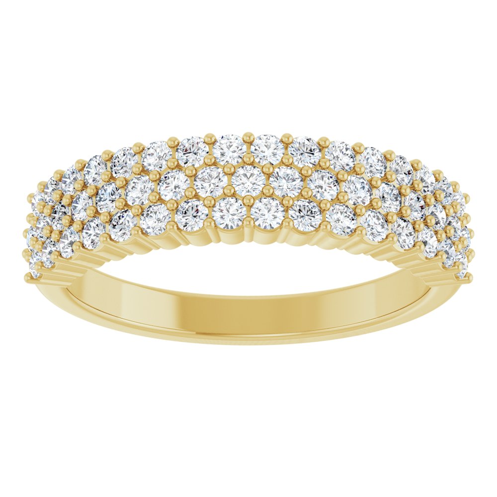 14K Yellow 5/8 CTW Lab-Grown Diamond Anniversary Band