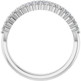 14K White 5/8 CTW Natural Diamond Anniversary Band