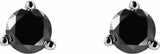 14K White Gold 1/5 CTW Natural Black Diamond  Earrings 