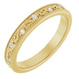 14K Yellow 1/10 CTW Natural Diamond Floral Accented Band