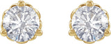 14K Yellow 1/2 CTW Lab-Grown Diamond Fleur-de-Lis Earrings