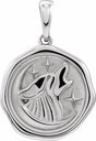 Sterling Silver Symbolic Wolf Animal Pendant