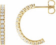 14K Yellow Gold 1/2 CTW Natural Diamond 17.6 mm Hoop Earrings