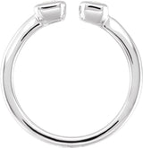 14K White Gold 1 CTW Lab-Grown Diamond Two-Stone Ring