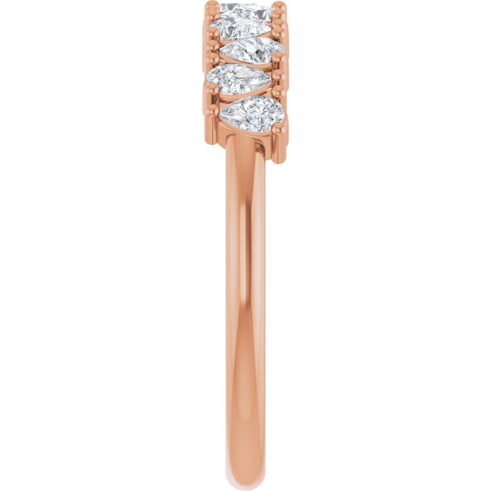 14K Rose 1/2 CTW Natural Diamond Anniversary Band