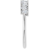 14K White 1/2 CTW Natural Diamond Anniversary Band