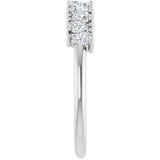 14K White 1/2 CTW Lab-Grown Diamond Anniversary Band