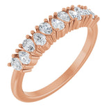 14K Rose 1/2 CTW Natural Diamond Anniversary Band