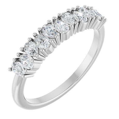 14K White 1/2 CTW Lab-Grown Diamond Anniversary Band