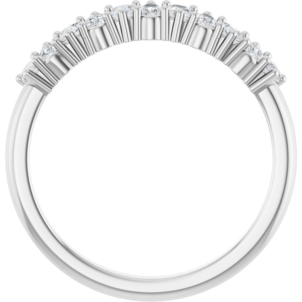 14K White 1/2 CTW Natural Diamond Anniversary Band