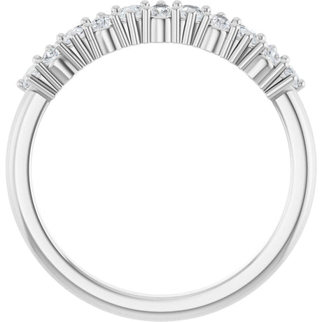 14K White 1/2 CTW Natural Diamond Anniversary Band