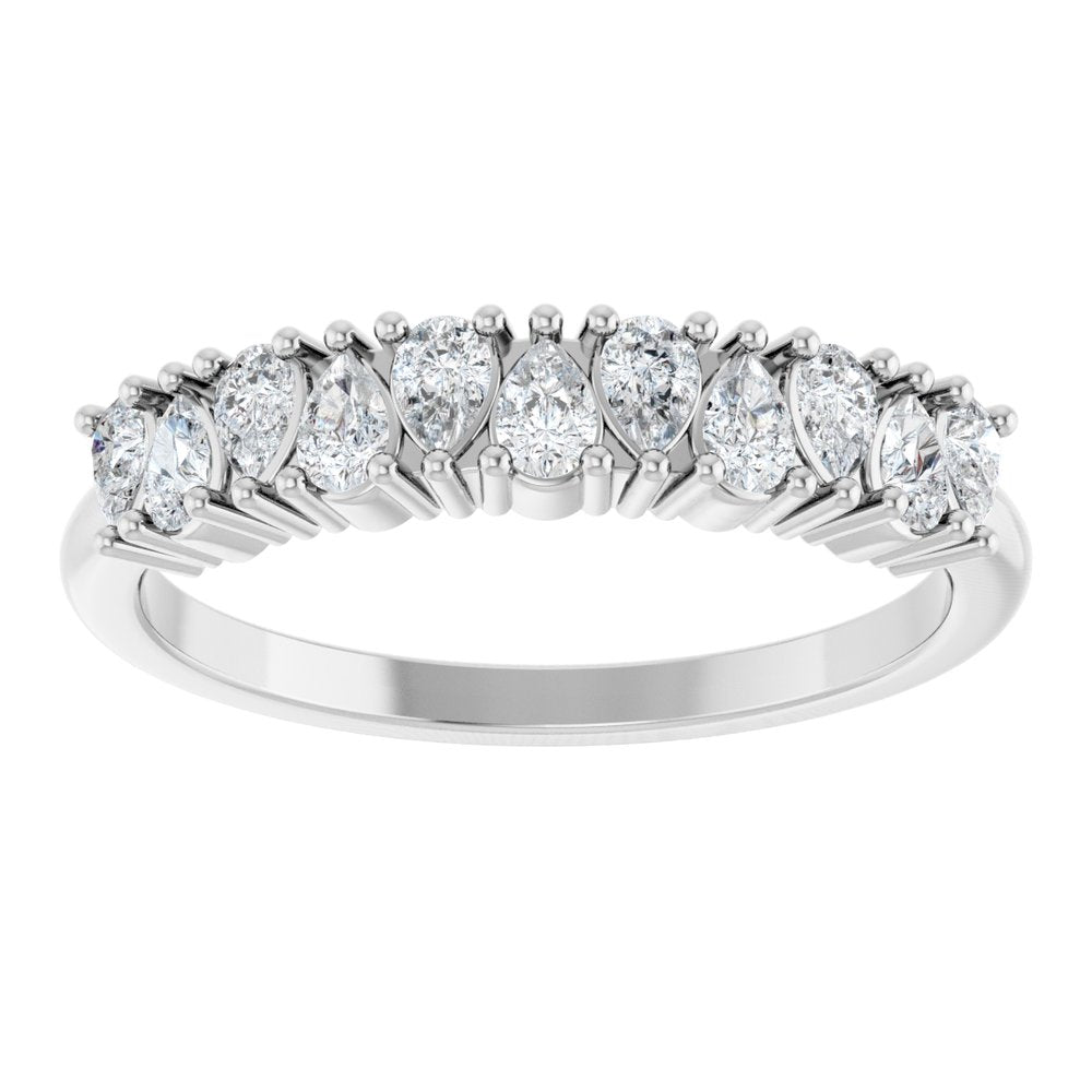 14K White 1/2 CTW Natural Diamond Anniversary Band