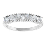 14K White 1/2 CTW Natural Diamond Anniversary Band