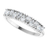 14K White 1/2 CTW Natural Diamond Anniversary Band