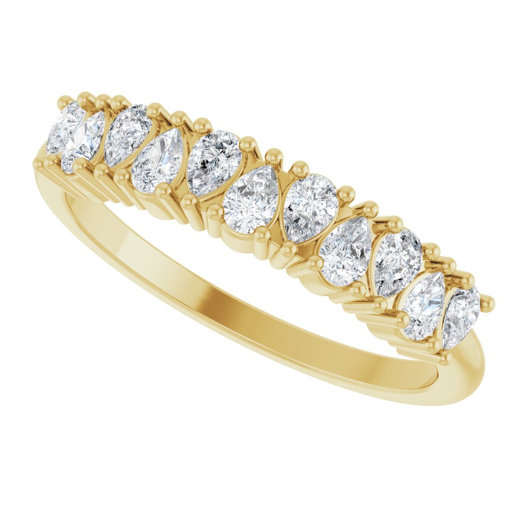 14K Yellow 1/2 CTW Lab-Grown Diamond Anniversary Band