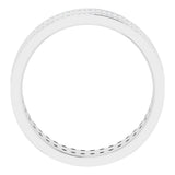 14K White Gold 3/4 CTW Lab-Grown Diamond Double Row Accented Band Size 10.5