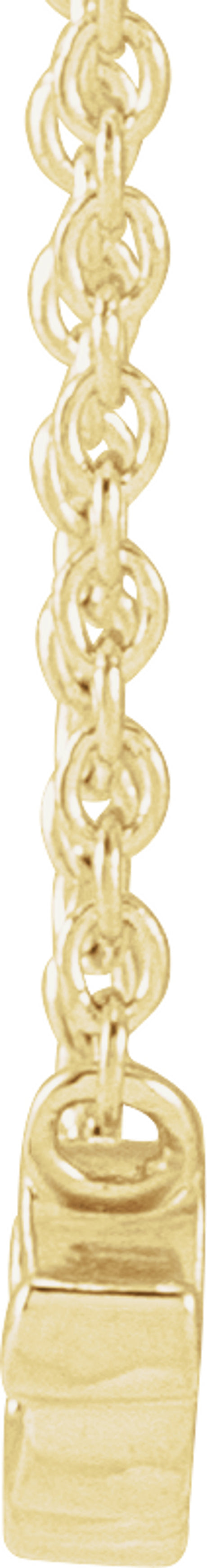 14K Yellow Gold Script "XO" 18" Necklace