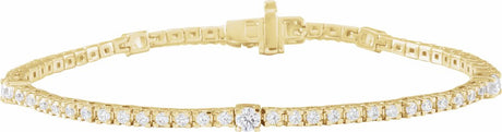 14K Yellow Gold 1 3/4 CTW Lab-Grown Diamond 7" Line Bracelet