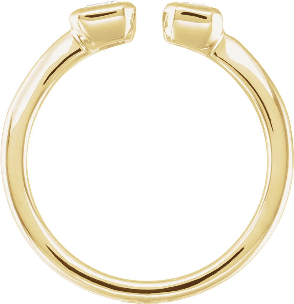14K Yellow Gold 1 CTW Lab-Grown Diamond Two-Stone Ring