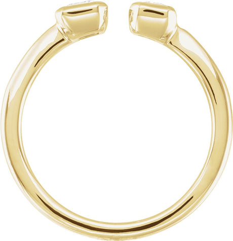 14K Yellow Gold 1 CTW Lab-Grown Diamond Two-Stone Ring