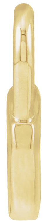 14K Yellow 15.3x10.1 mm Engravable Lock Pendant