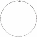 14K White 4 CTW Lab-Grown Diamond Line 16" Necklace