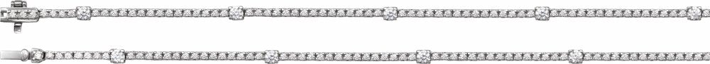 14K White 4 CTW Lab-Grown Diamond Line 16" Necklace