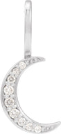 14K White Gold .07 CTW Natural Diamond Crescent Moon Charm/Pendant