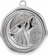 Sterling Silver Wolf Spirit Animal Dangle