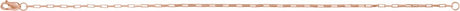 14K Rose Gold 1.2 mm Elongated Box 7" Chain