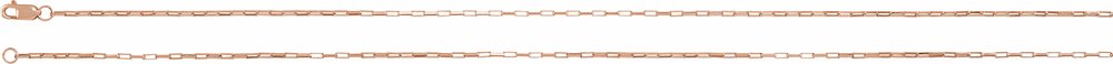 14K Rose 1.2 mm Elongated Box 18" Chain