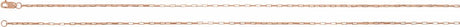 14K Rose Gold 1.2 mm Elongated Box 18" Chain