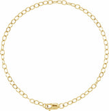 14K Yellow Gold 2.5 mm Cable 7" Chain 
