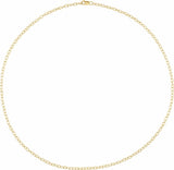 14K Yellow Gold 2.5 mm Cable 20" Chain