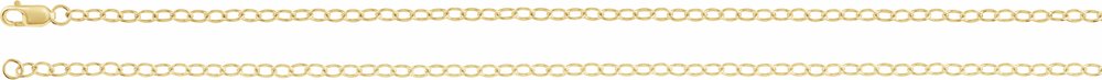 14K Yellow Gold 2.5 mm Cable 18" Chain